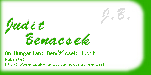 judit benacsek business card